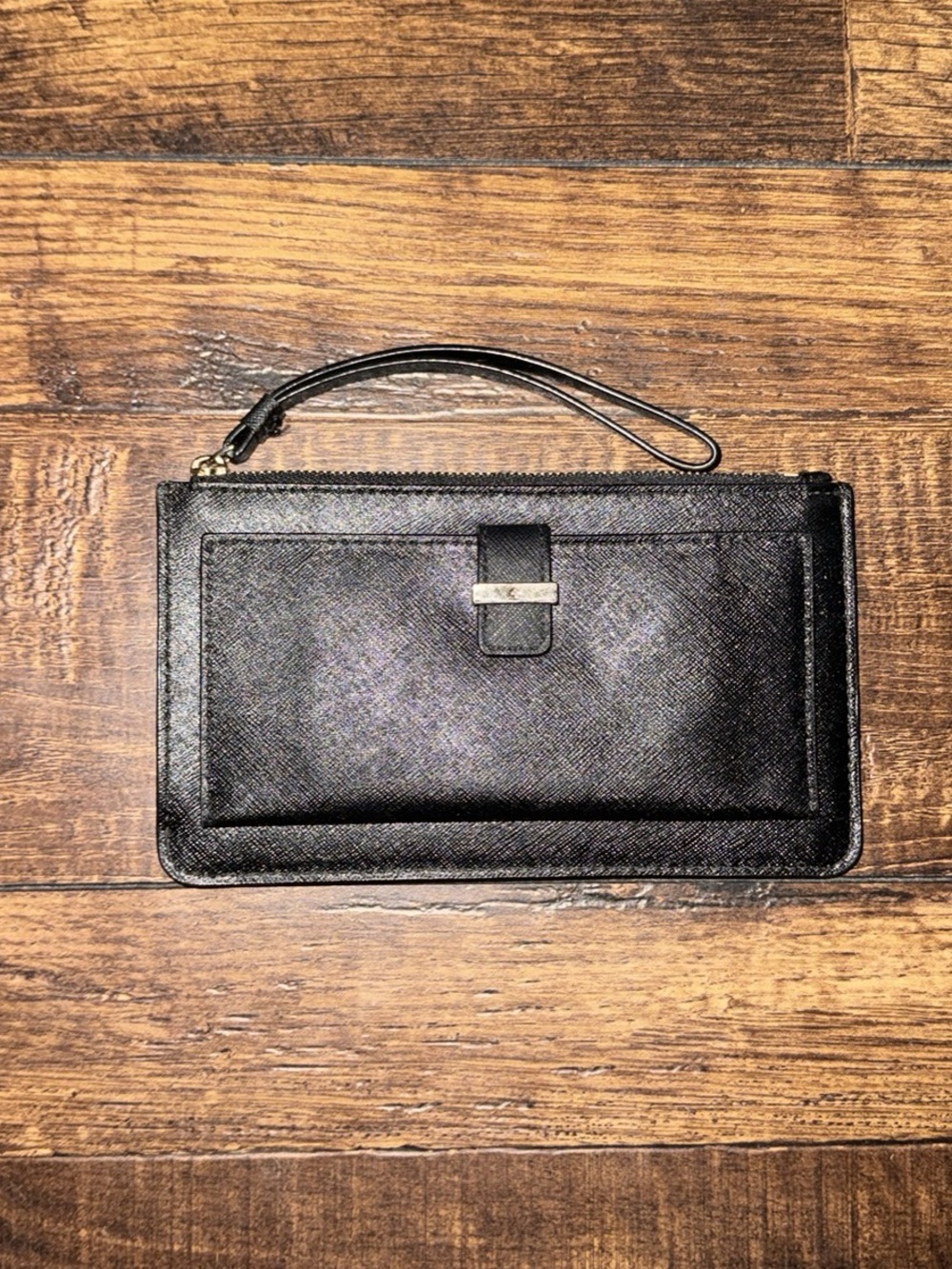 Kate Spade Black Wristlet Phone Case with Zipper Closure
